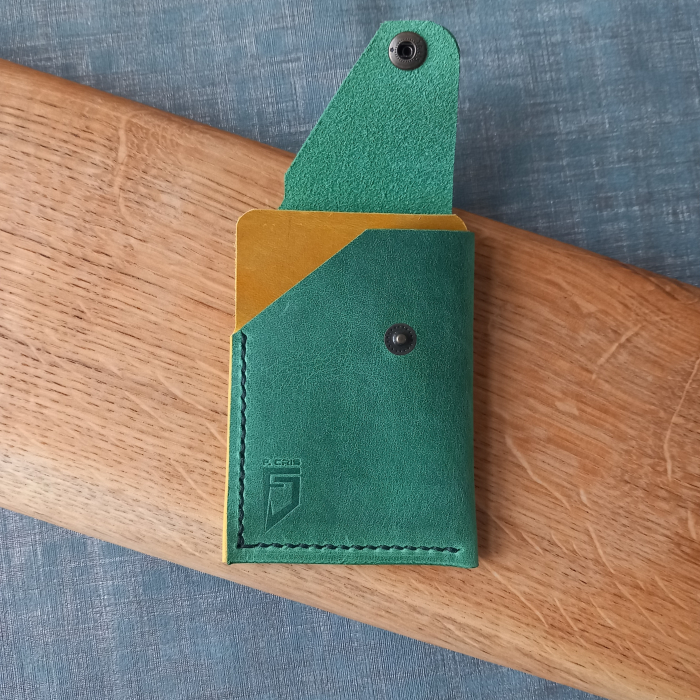 Portcard din piele cu închidere capsă pentru buletin CID [6]