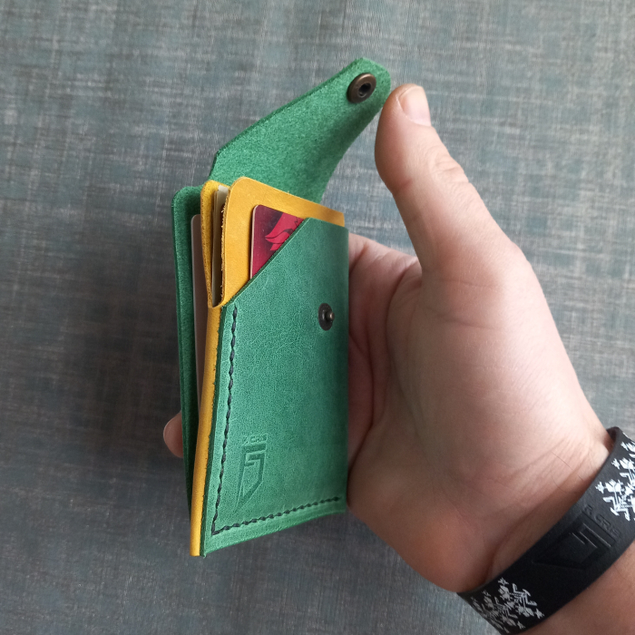 Portcard din piele cu închidere capsă pentru buletin CID [4]