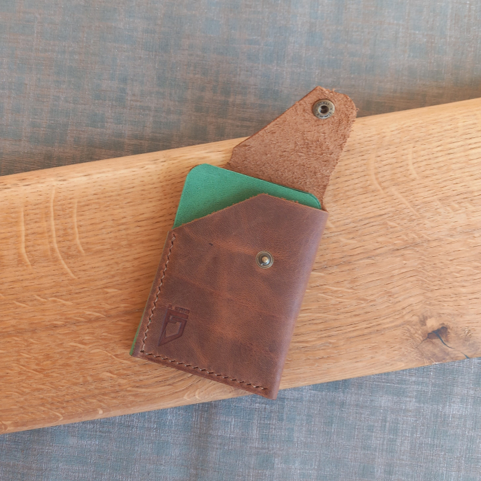 Portcard din piele cu închidere capsă pentru buletin CID [6]