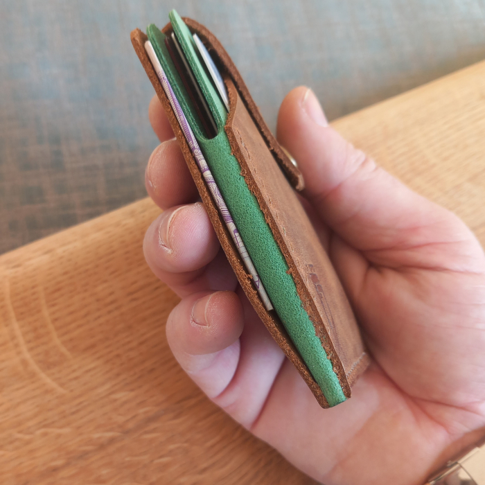 Portcard din piele cu închidere capsă pentru buletin CID [4]