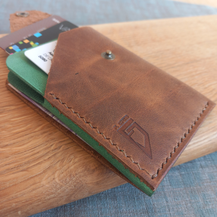 Portcard din piele cu închidere capsă pentru buletin CID [2]