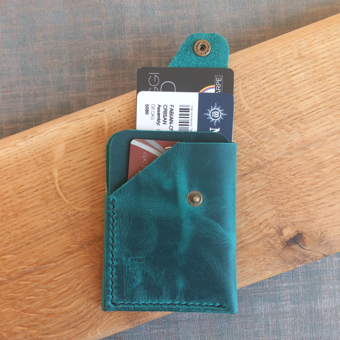 Portcard din piele cu închidere capsă pentru buletin CID [10]