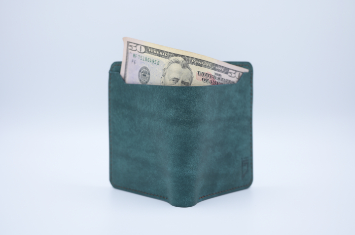 Portofel bărbătesc premium din piele italiană ortensia petrol – Fcris Handmade [3]