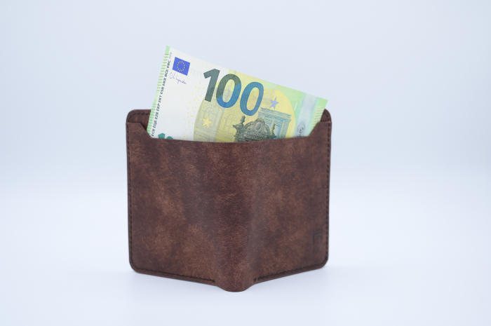 Portofel bărbătesc din piele italiană maro tabac, cusut manual – Fcris Premium [5]