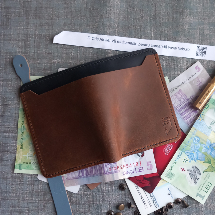 Portofel handmade din piele  naturala [3]