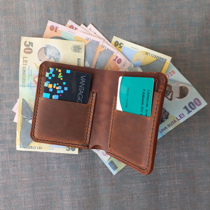 Portofel minimalist din piele – Slim & Util [9]