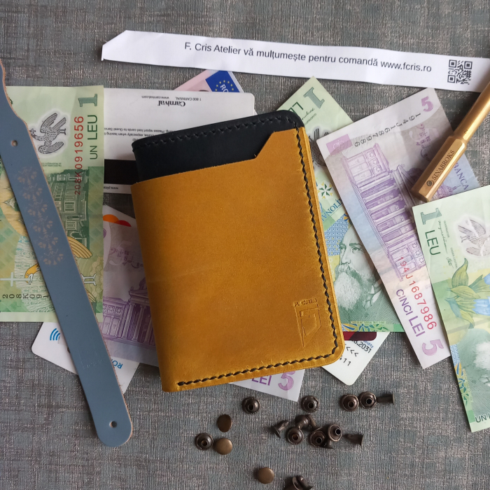 Portofel handmade din piele  naturala [10]