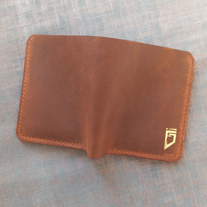 Portofel pentru buletin tip card , din piele naturală, crazy horse [4]