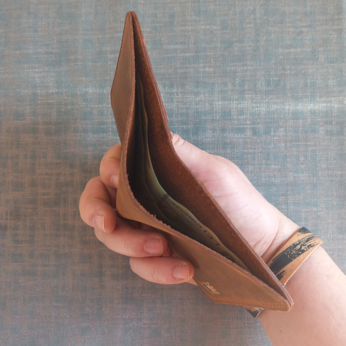 Portofel pentru buletin tip card , din piele naturală, crazy horse [6]