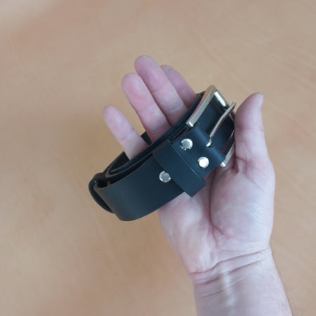 Curea din piele naturala,negru mat [7]