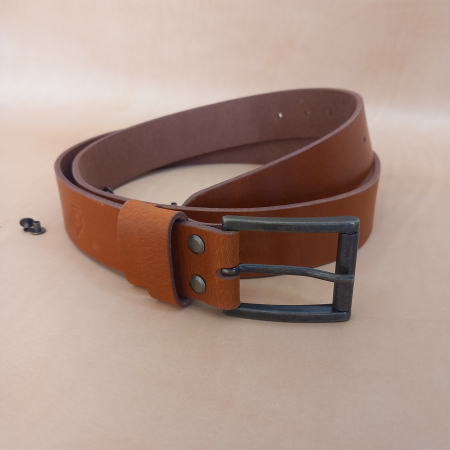 Curea bărbați din piele naturală de bovină maro – stil casual [3]