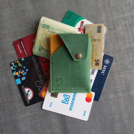 Portcard din piele cu închidere capsă pentru buletin CID [9]