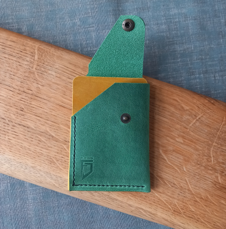 Portcard din piele cu închidere capsă pentru buletin CID [7]