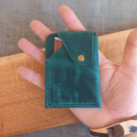 Portcard din piele cu închidere capsă pentru buletin CID [8]