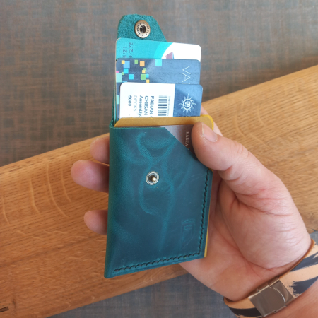 Portcard din piele cu închidere capsă pentru buletin CID [6]