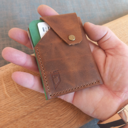 Portcard din piele cu închidere capsă pentru buletin CID [4]