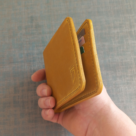 Portofel clasic lucrat si cusut manual din piele naturala [2]