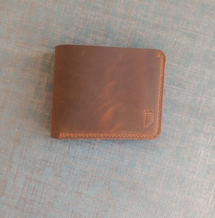 Portofele barbati - Portofel clasic lucrat si cusut manual din piele naturala