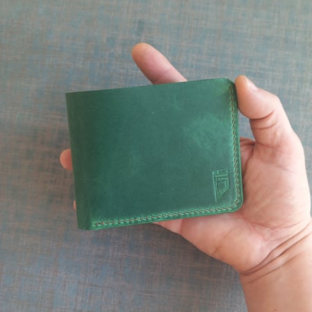 Portofel clasic lucrat si cusut manual din piele naturala [2]