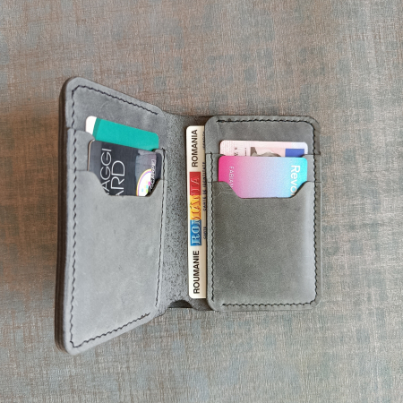 Portofel din piele pentru barbati , gri [1]