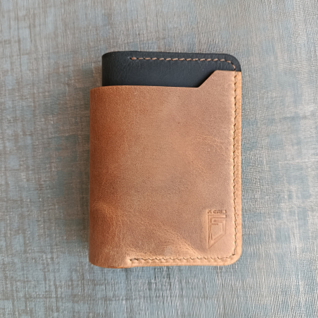 Portofel din piele pentru barbati, maro si negru [0]