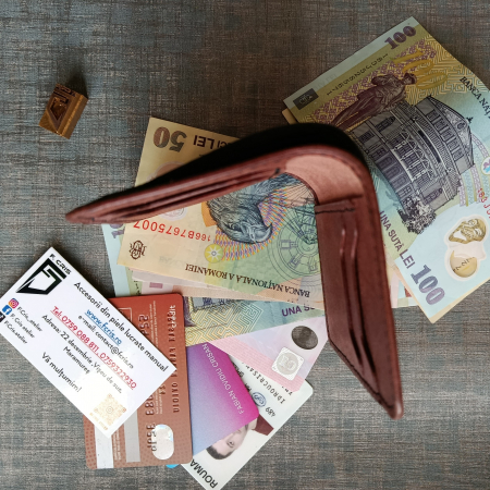 Portofel din piele  pentru barbati , negru și maro tabac , premium [6]