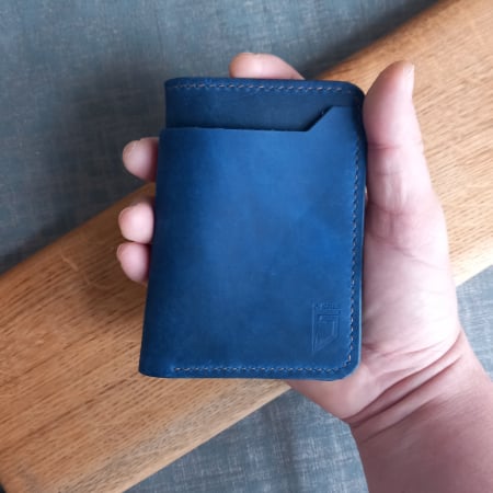 Portofele casual - Portofel  din piele naturala cu buzunar exterior pentru bani