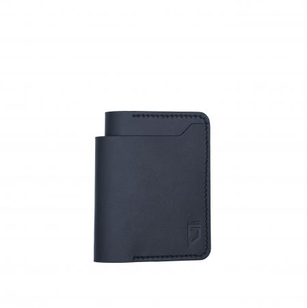 Portofele barbati - Portofel bărbătesc premium din piele italiană neagră, lucrat manual – Fcris
