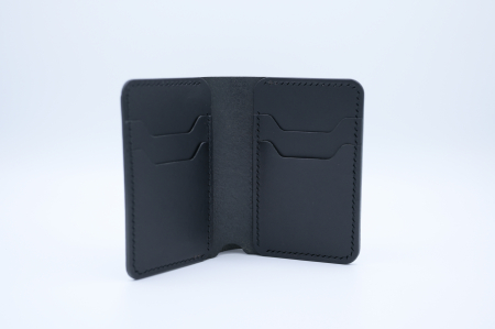 Portofel bărbătesc premium din piele italiană neagră, lucrat manual – Fcris [4]