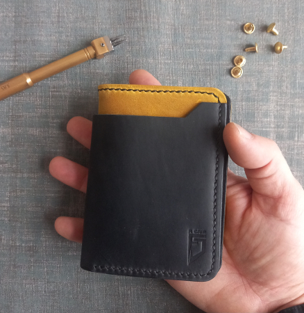 Portofele casual - Portofel handmade din piele  naturala