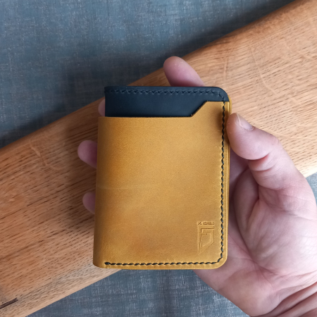 Promotie: -20% la 2 Produse - Portofel handmade din piele  naturala