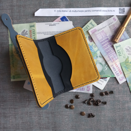 Portofel handmade din piele  naturala [8]