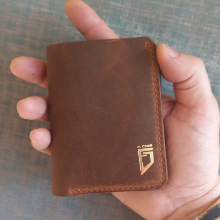 Portofel pentru buletin tip card , din piele naturală, crazy horse [7]