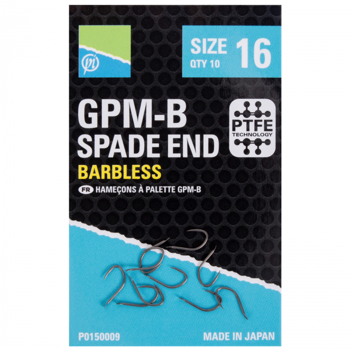 Carlige Preston GPM-B Spade End Barbless 10buc/plic [1]