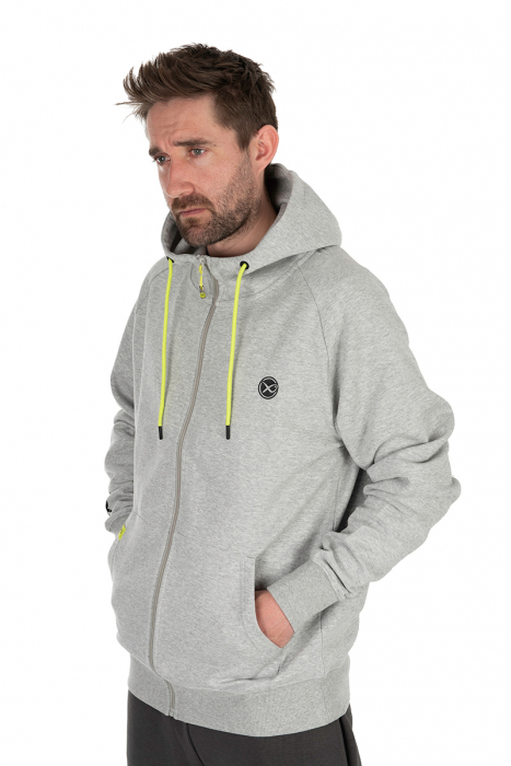 Hanorac Matrix Full Zip Hoody Marl Grey/Lime - Black Edition Range [3]