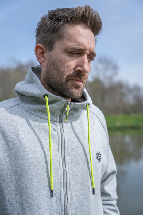 Hanorac Matrix Full Zip Hoody Marl Grey/Lime - Black Edition Range [9]