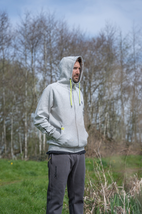 Hanorac Matrix Full Zip Hoody Marl Grey/Lime - Black Edition Range [10]