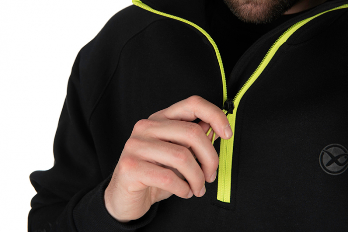 Hanorac Matrix Quarter Zip Sweat Black/Lime - Black Edition Range [4]