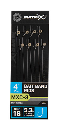 Riguri Matrix MXC-3 Barbless Bait Band Rigs 10cm 8buc/plic [1]