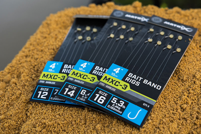 Riguri Matrix MXC-3 Barbless Bait Band Rigs 10cm 8buc/plic [3]