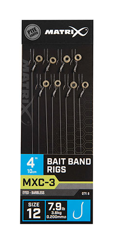 Riguri Matrix MXC-3 Barbless Bait Band Rigs 10cm 8buc/plic [1]