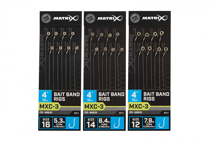 Riguri Matrix MXC-3 Barbless Bait Band Rigs 10cm 8buc/plic [2]