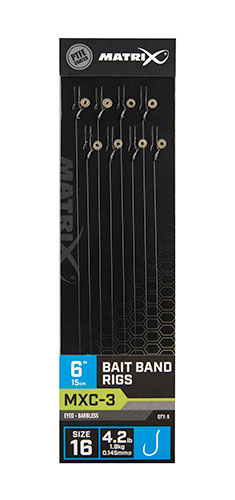 Riguri Matrix MXC-3 Barbless Bait Band Rigs 15cm 8buc/plic [1]