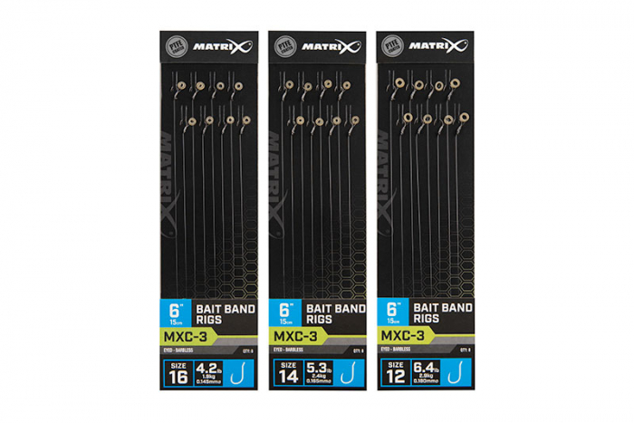 Riguri Matrix MXC-3 Barbless Bait Band Rigs 15cm 8buc/plic [2]