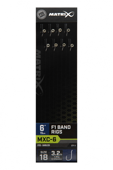Riguri Matrix MXC-6 Barbless F1 Band Rigs 15cm 8buc/plic [1]