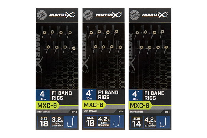 Riguri Matrix MXC-6 Barbless F1 Band Rigs 10cm 8buc/plic [2]