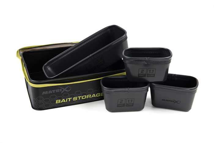 Set Geanta cu Bacuri de Nada Matrix Bait Storage Tray [3]
