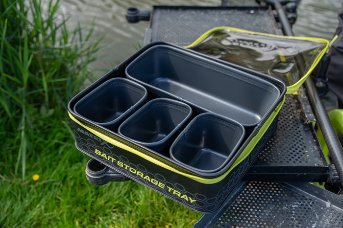 Set Geanta cu Bacuri de Nada Matrix Bait Storage Tray [12]