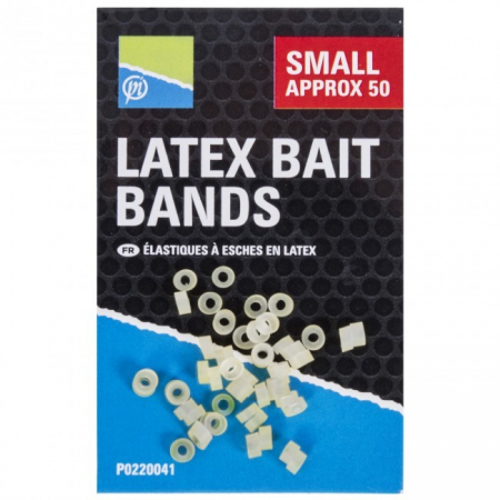 ACCESORII MONTURI - Benzi Elastice Preston Latex Bait Bands 50buc/plic