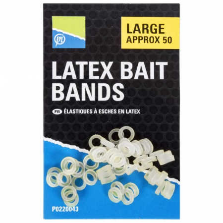 ACCESORII MONTURI - Benzi Elastice Preston Latex Bait Bands 50buc/plic